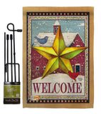 Welcome Winter Farm - Winter Wonderland Winter Vertical Impressions Decorative Flags HG191072 Made In USA