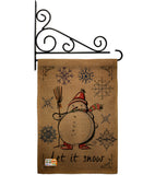 Winter Let it Snow - Winter Wonderland Winter Vertical Impressions Decorative Flags HG191082 Made In USA