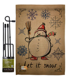 Winter Let it Snow - Winter Wonderland Winter Vertical Impressions Decorative Flags HG191082 Made In USA