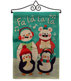 Fa La La La Fun - Winter Wonderland Winter Vertical Impressions Decorative Flags HG192289 Made In USA