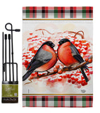 Winter Love Birds - Winter Wonderland Winter Vertical Impressions Decorative Flags HG192291 Made In USA