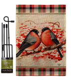 Winter Love Birds - Winter Wonderland Winter Vertical Impressions Decorative Flags HG192291 Made In USA