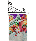 Frosted Snowman - Winter Wonderland Winter Vertical Impressions Decorative Flags HG192292 Made In USA