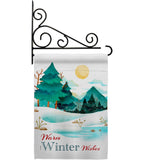 Winter Wishes - Winter Wonderland Winter Vertical Impressions Decorative Flags HG192681 Made In USA