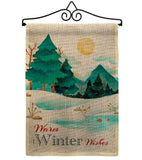 Winter Wishes - Winter Wonderland Winter Vertical Impressions Decorative Flags HG192681 Made In USA