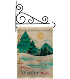 Winter Wishes - Winter Wonderland Winter Vertical Impressions Decorative Flags HG192681 Made In USA