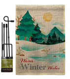 Winter Wishes - Winter Wonderland Winter Vertical Impressions Decorative Flags HG192681 Made In USA