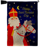 Saint Nicholas Day - Winter Wonderland Winter Vertical Impressions Decorative Flags HG192690 Made In USA