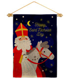 Saint Nicholas Day - Winter Wonderland Winter Vertical Impressions Decorative Flags HG192690 Made In USA