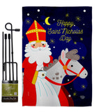 Saint Nicholas Day - Winter Wonderland Winter Vertical Impressions Decorative Flags HG192690 Made In USA