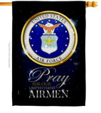 Pray United States Airmen - Military Americana Vertical Impressions Decorative Flags HG120064 Made In USA