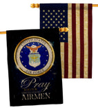 Pray United States Airmen - Military Americana Vertical Impressions Decorative Flags HG120064 Made In USA