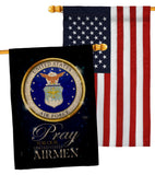 Pray United States Airmen - Military Americana Vertical Impressions Decorative Flags HG120064 Made In USA