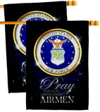 Pray United States Airmen - Military Americana Vertical Impressions Decorative Flags HG120064 Made In USA