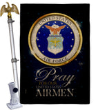 Pray United States Airmen - Military Americana Vertical Impressions Decorative Flags HG120064 Made In USA