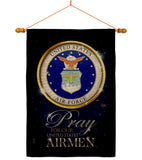 Pray United States Airmen - Military Americana Vertical Impressions Decorative Flags HG120064 Made In USA