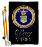 Pray United States Airmen - Military Americana Vertical Impressions Decorative Flags HG120064 Made In USA