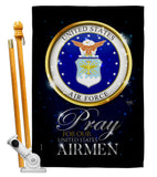 Pray United States Airmen - Military Americana Vertical Impressions Decorative Flags HG120064 Made In USA