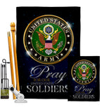 Pray United States Soldiers - Military Americana Vertical Impressions Decorative Flags HG120065 Made In USA