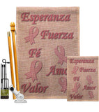 Esperanza, Fé, Valor - Support Inspirational Vertical Impressions Decorative Flags HG120030 Made In USA