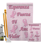 Esperanza, Fé, Valor - Support Inspirational Vertical Impressions Decorative Flags HG120030 Made In USA