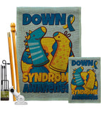 Down Syndrome Sock - Support Inspirational Vertical Impressions Decorative Flags HG130424 Made In USA