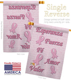 Esperanza, Fé, Valor - Support Inspirational Vertical Impressions Decorative Flags HG120030 Made In USA