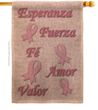 Esperanza, Fé, Valor - Support Inspirational Vertical Impressions Decorative Flags HG120030 Made In USA