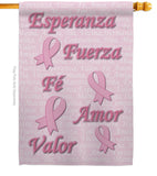 Esperanza, Fé, Valor - Support Inspirational Vertical Impressions Decorative Flags HG120030 Made In USA