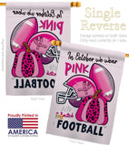 Pink Football - Support Inspirational Vertical Impressions Decorative Flags HG120274 Made In USA