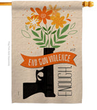 End Gun Violence - Support Inspirational Vertical Impressions Decorative Flags HG130377 Made In USA