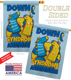 Down Syndrome Sock - Support Inspirational Vertical Impressions Decorative Flags HG130424 Made In USA