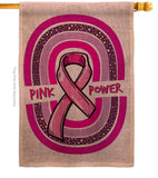 Pink Power - Support Inspirational Vertical Impressions Decorative Flags HG190178 Made In USA