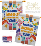 World Down Syndrome Day - Support Inspirational Vertical Impressions Decorative Flags HG190181 Made In USA