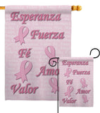 Esperanza, Fé, Valor - Support Inspirational Vertical Impressions Decorative Flags HG120030 Made In USA