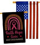 Pink Hope - Support Inspirational Vertical Impressions Decorative Flags HG120270 Made In USA