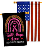 Pink Hope - Support Inspirational Vertical Impressions Decorative Flags HG120270 Made In USA