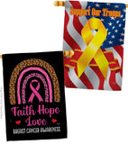 Pink Hope - Support Inspirational Vertical Impressions Decorative Flags HG120270 Made In USA