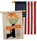 End Gun Violence - Support Inspirational Vertical Impressions Decorative Flags HG130377 Made In USA