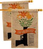 End Gun Violence - Support Inspirational Vertical Impressions Decorative Flags HG130377 Made In USA