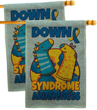 Down Syndrome Sock - Support Inspirational Vertical Impressions Decorative Flags HG130424 Made In USA