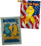 Down Syndrome Sock - Support Inspirational Vertical Impressions Decorative Flags HG130424 Made In USA