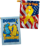 Down Syndrome Sock - Support Inspirational Vertical Impressions Decorative Flags HG130424 Made In USA