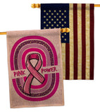 Pink Power - Support Inspirational Vertical Impressions Decorative Flags HG190178 Made In USA