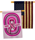 Pink Power - Support Inspirational Vertical Impressions Decorative Flags HG190178 Made In USA