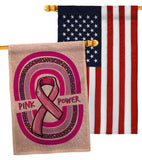 Pink Power - Support Inspirational Vertical Impressions Decorative Flags HG190178 Made In USA