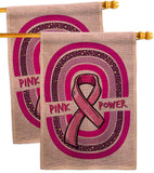 Pink Power - Support Inspirational Vertical Impressions Decorative Flags HG190178 Made In USA