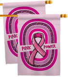 Pink Power - Support Inspirational Vertical Impressions Decorative Flags HG190178 Made In USA