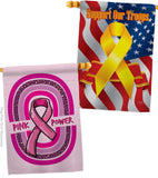 Pink Power - Support Inspirational Vertical Impressions Decorative Flags HG190178 Made In USA