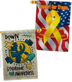 Down Syndorome Heart - Support Inspirational Vertical Impressions Decorative Flags HG190183 Made In USA